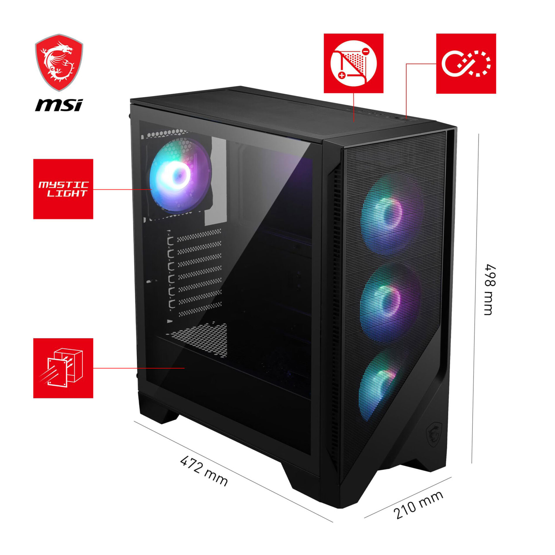 MSI MAG Forge 320R Airflow