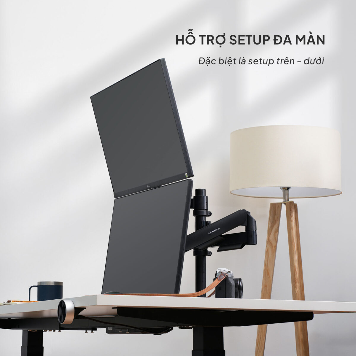 Giá đỡ màn hình đôi HyperWork P1 Dual 2025 - DPA0125 - Ảnh 11