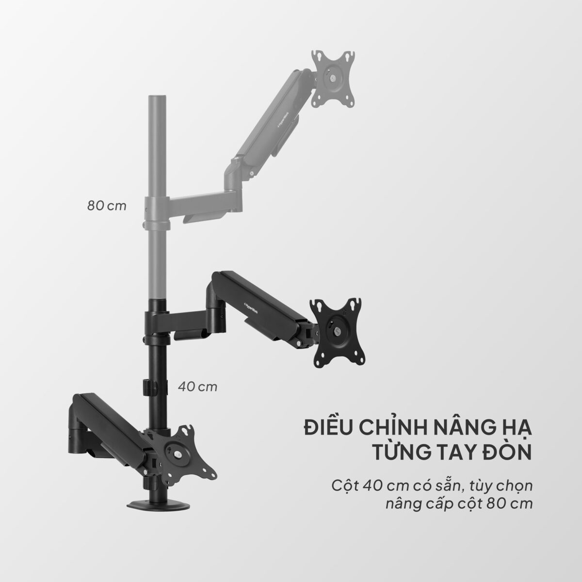 Giá đỡ màn hình đôi HyperWork P1 Dual 2025 - DPA0125 - Ảnh 12