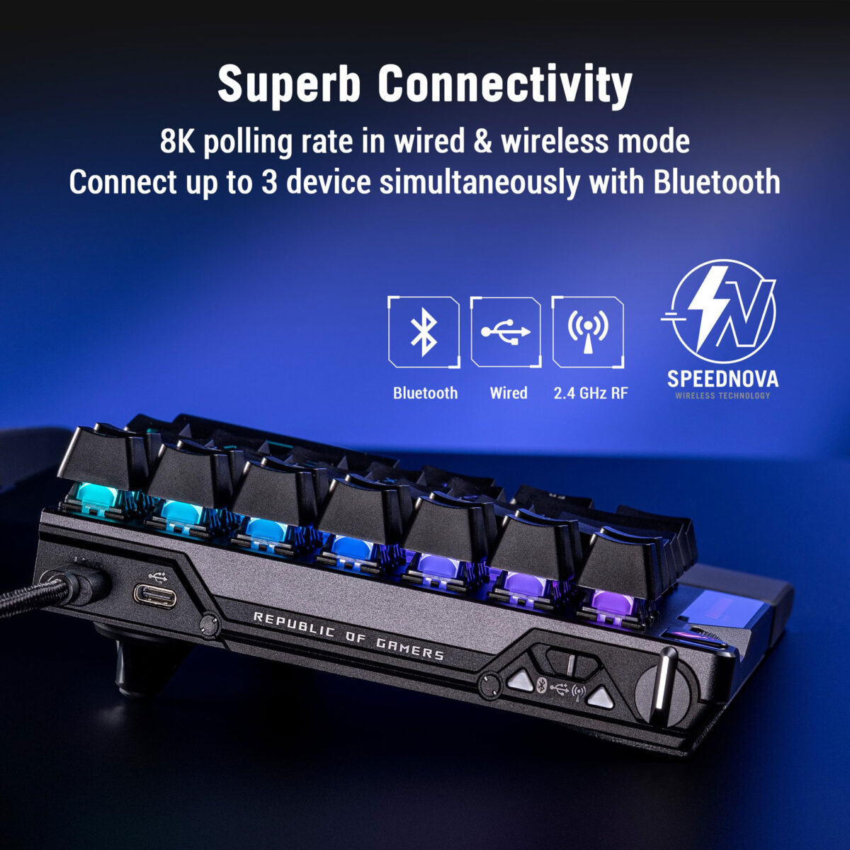 Asus ROG Falcata 75% Wireless Magnetic Hall Effect Keyboard - Ảnh 6